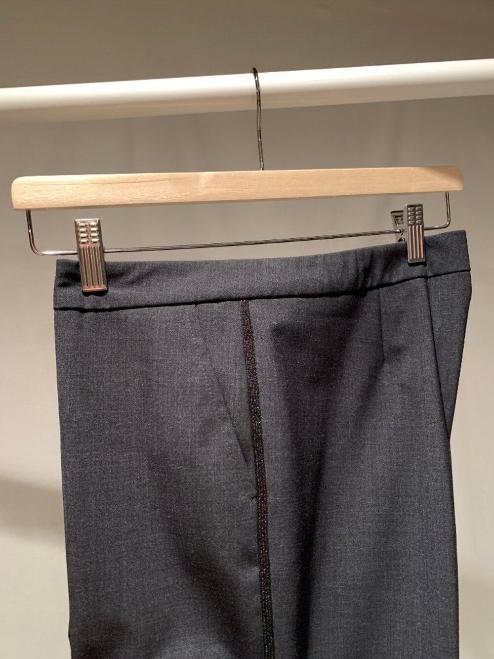 Tailored Wool Dressing Trousers Teenflo Grey - NWT - Size 12 - Made in Canada